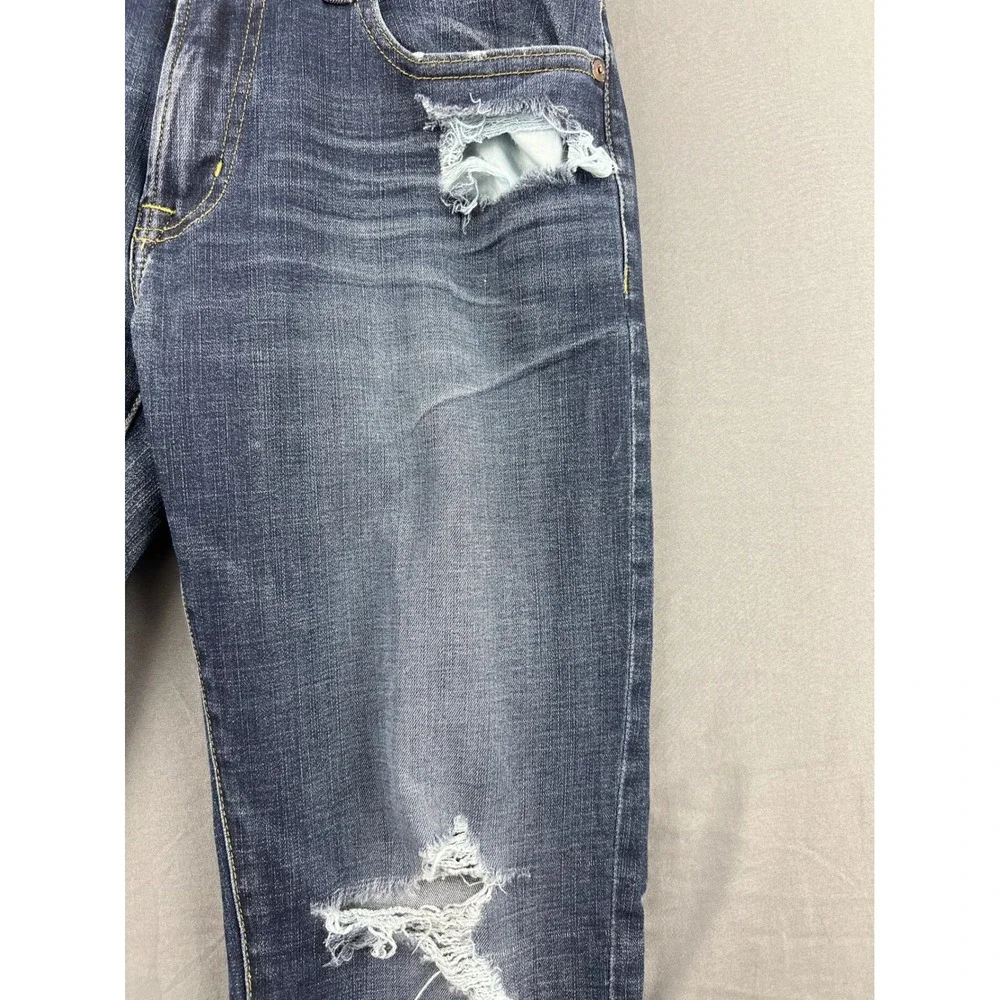 American Eagle Jeans Mens 31x30 Extreme Flex Dark Wash Distressed Ripped Blue